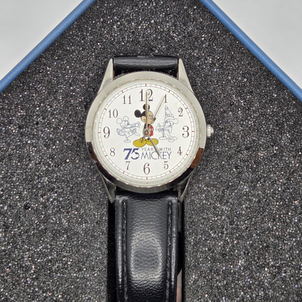 Disney Mickey Mouse Silver and Black Watch